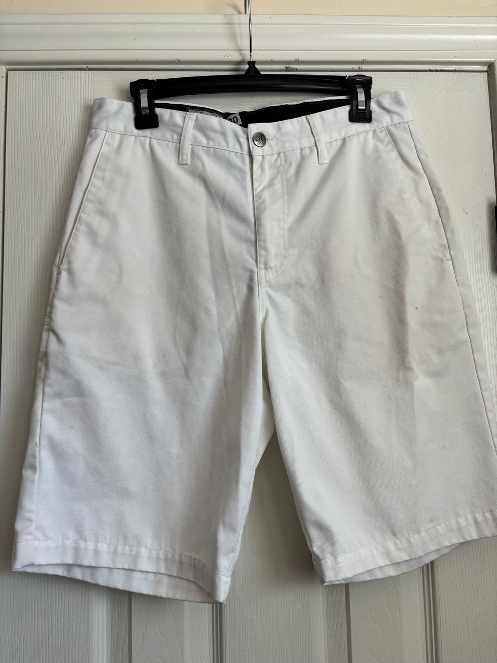 Volcom Men's White Flat Front Shorts